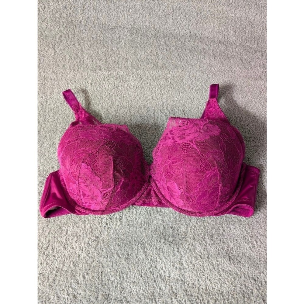 Torrid Curve Push‑Up Bra 44D Purple Lace Underwire Sexy Plus Size